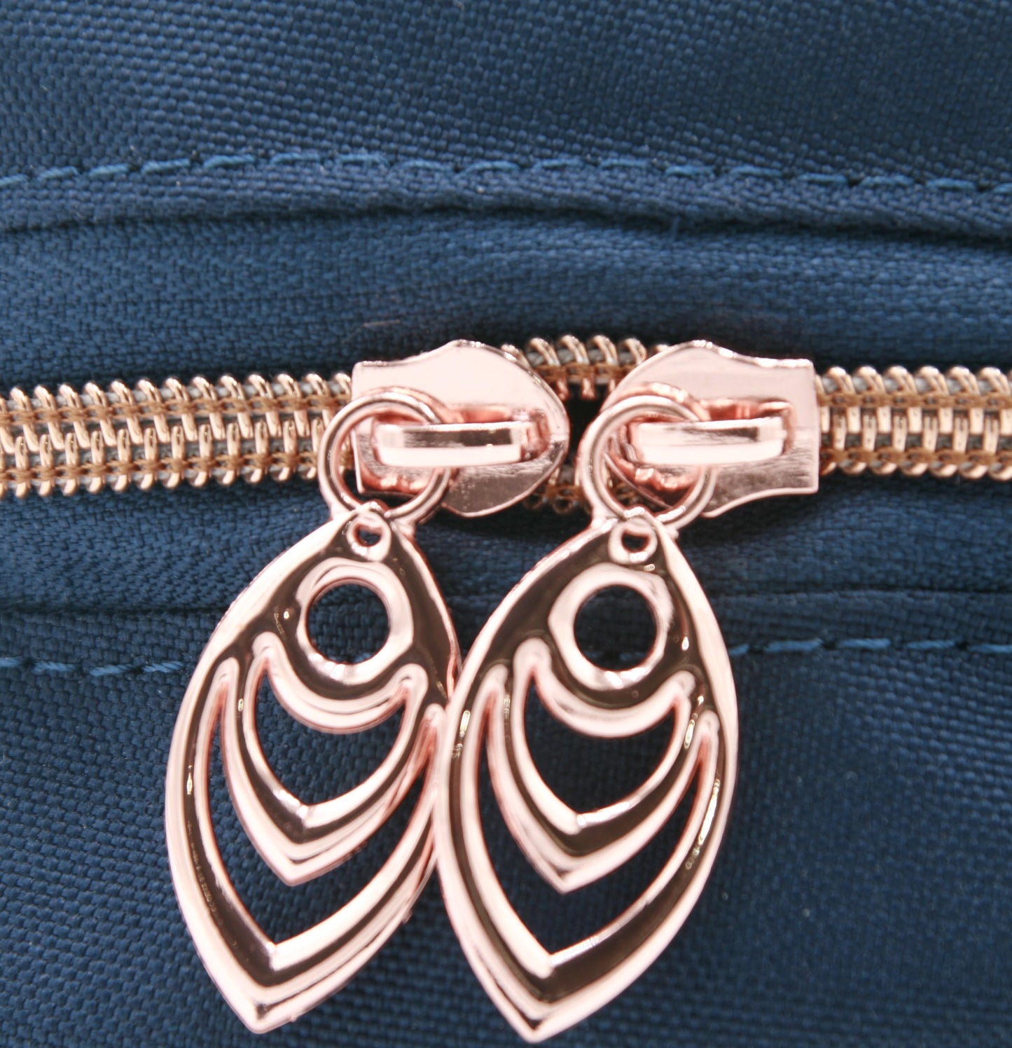 Exotic Elegance Rosie Sling – Green, Blue & Copper Exotic Skin with Navy & Metallic Copper Accents