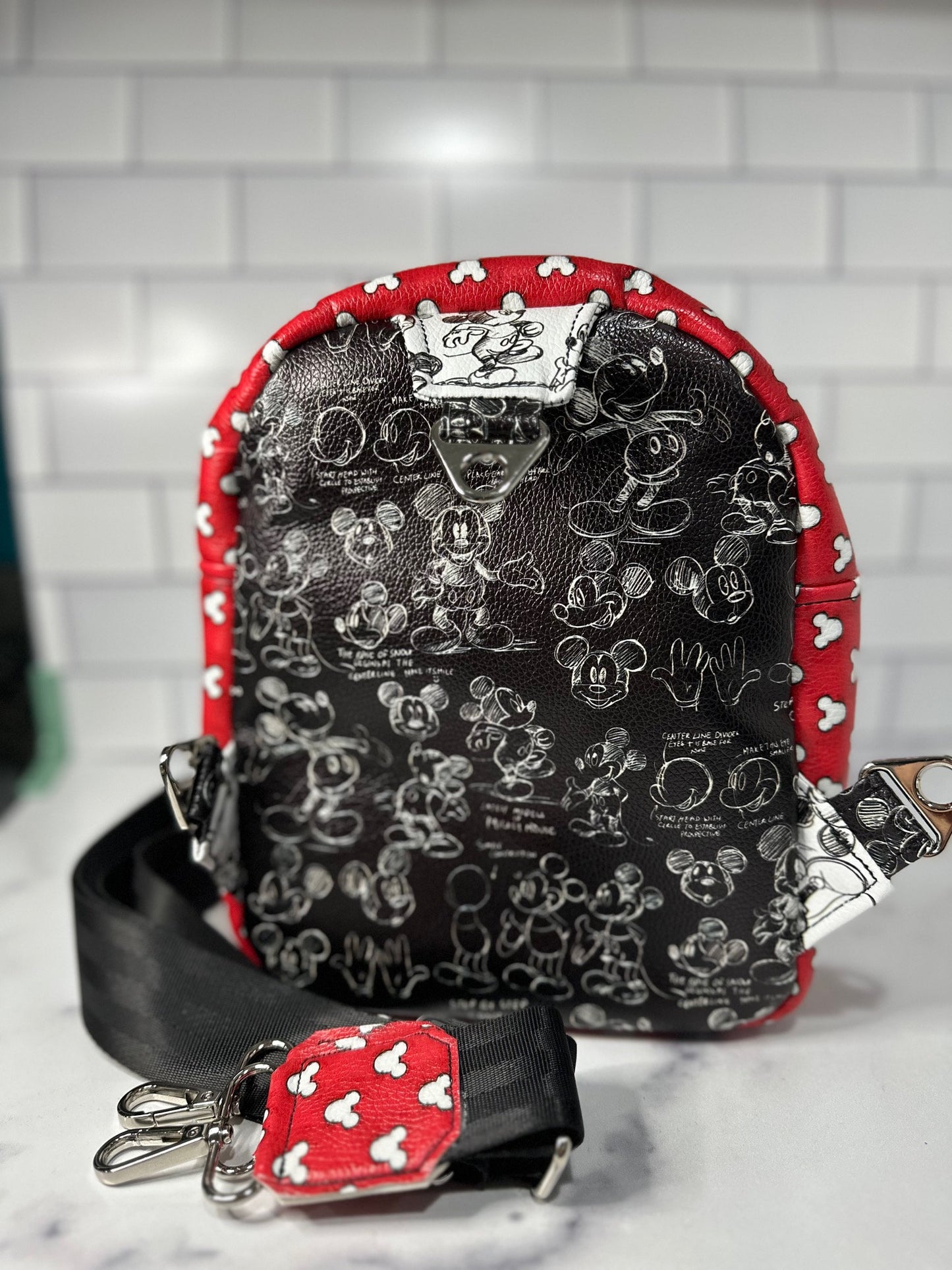 the back of the Classic Mouse Backpack with a Sling Strap