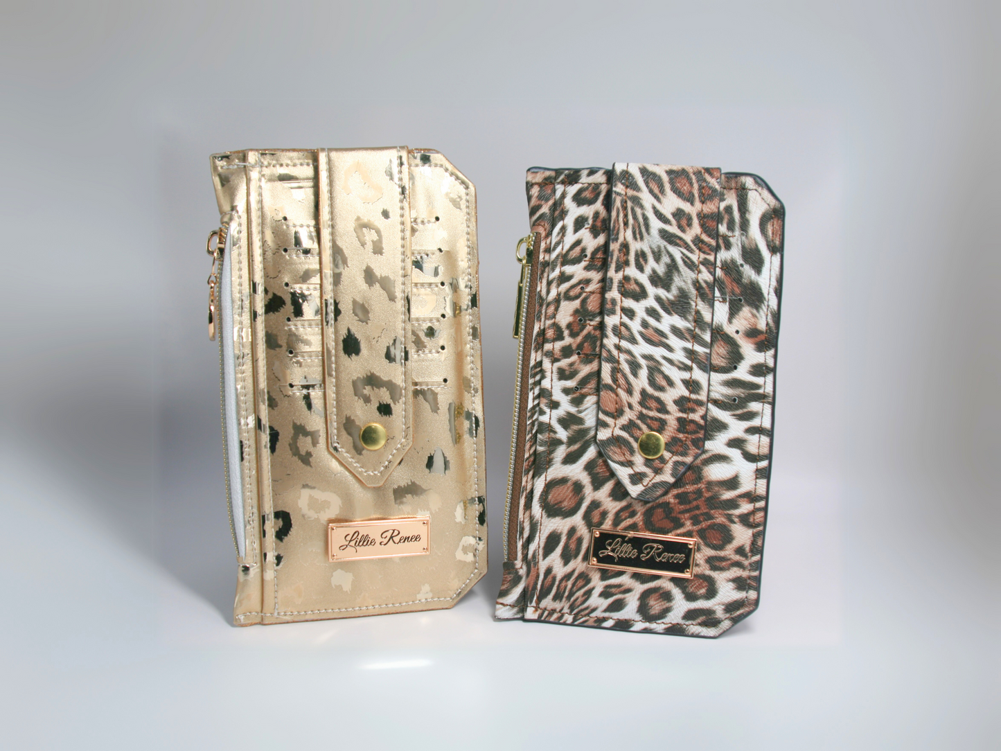 Designed for both style and functionality, this compact wallet is accented with gold hardware for a chic, trendy look. Perfect for fashion lovers who want a sleek and stylish way to carry essentials.