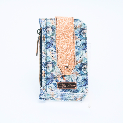 Beautiful blue paisley and rose gold design – A chic, eye-catching print that stands out.