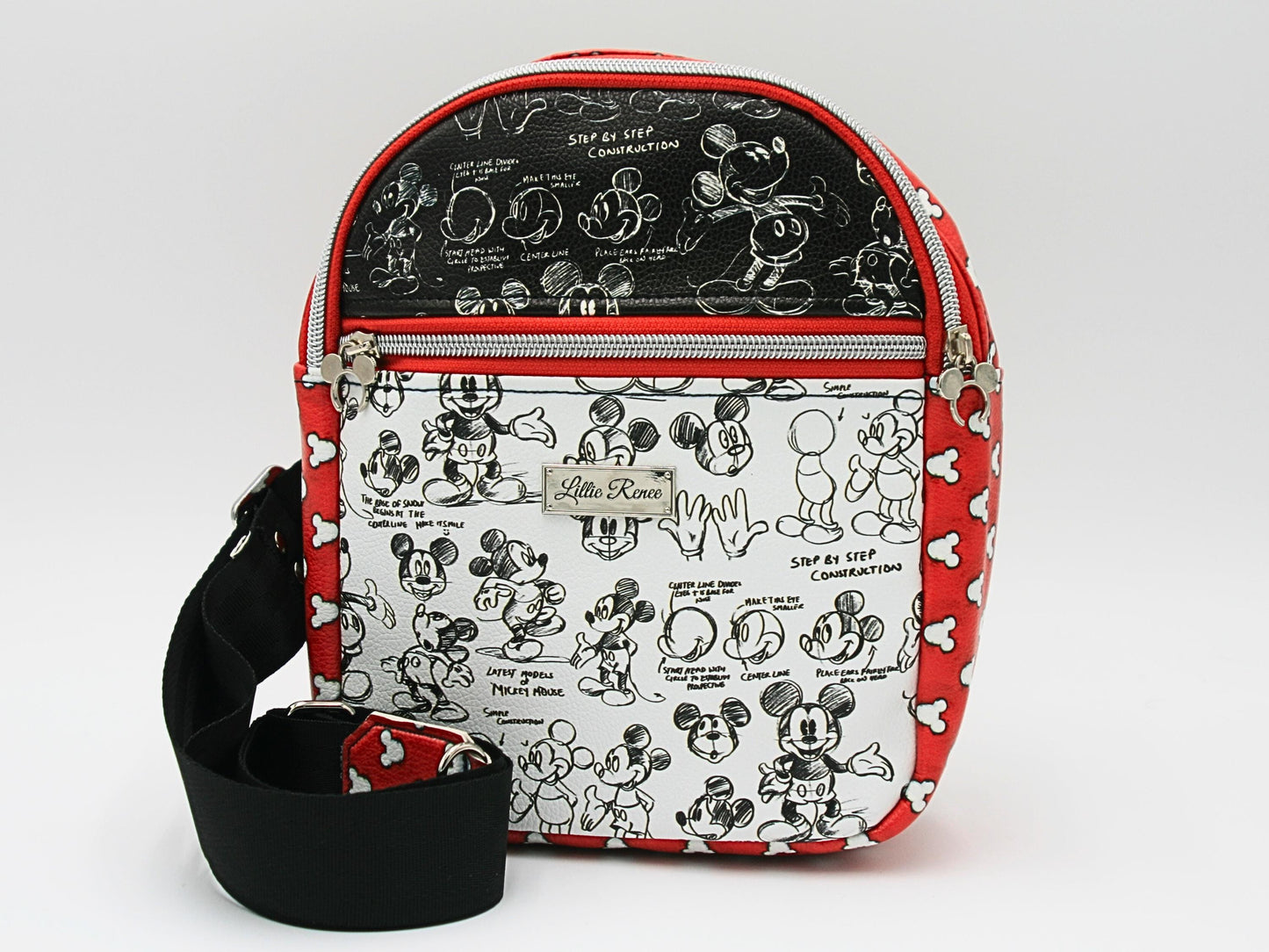 Classic Mouse backpack with front zipper pocket and sling strap