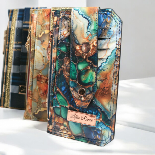 the exotic skin wallet is one of many slim wallet featured in my website. here are three, the tartan plaid, the sea breeze and the exotic skin