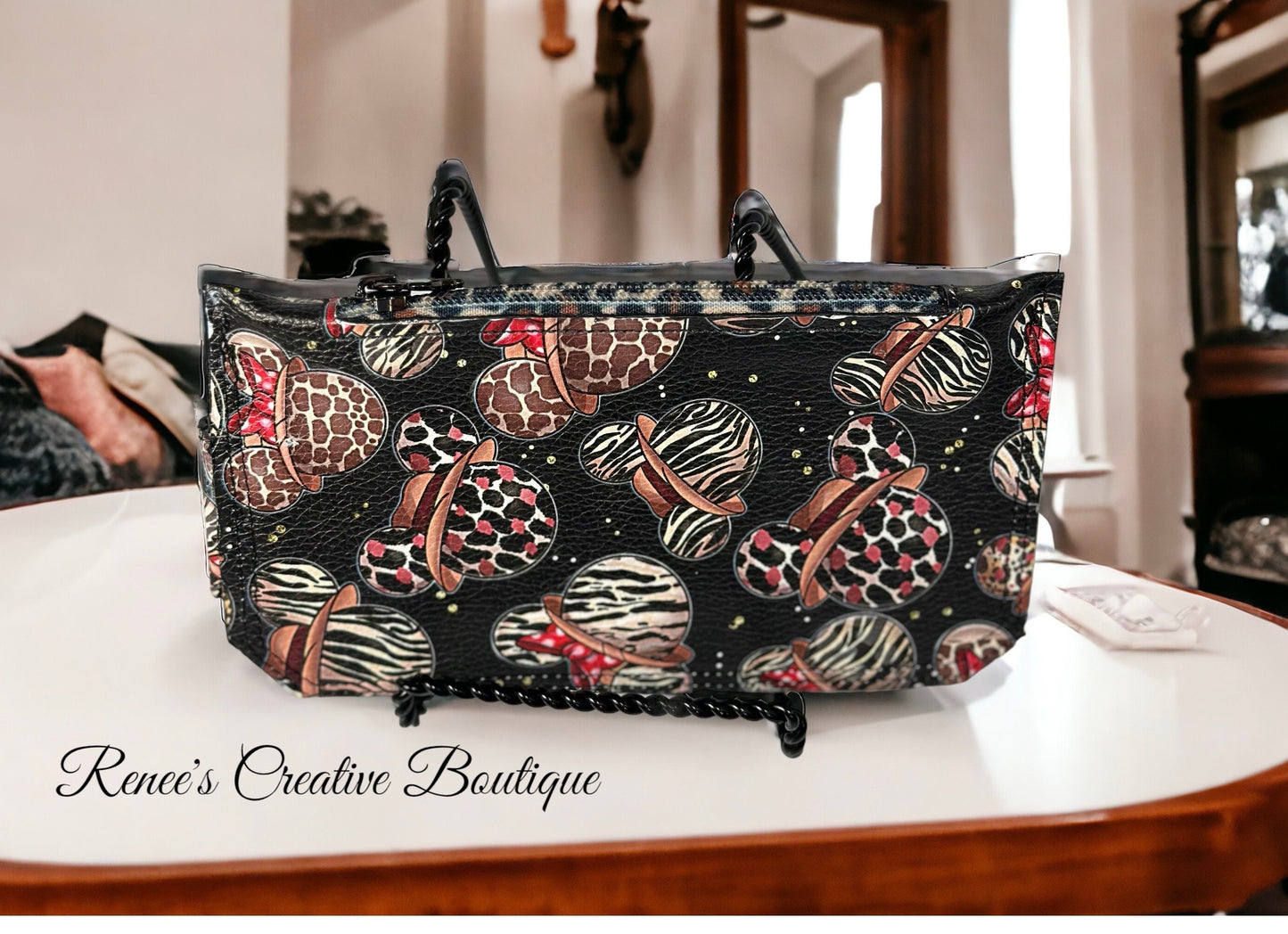 Safari Adventure Purse Pal Slim Wallet – Mickey-Inspired Animal Print Wallet with Card & Coin Pockets