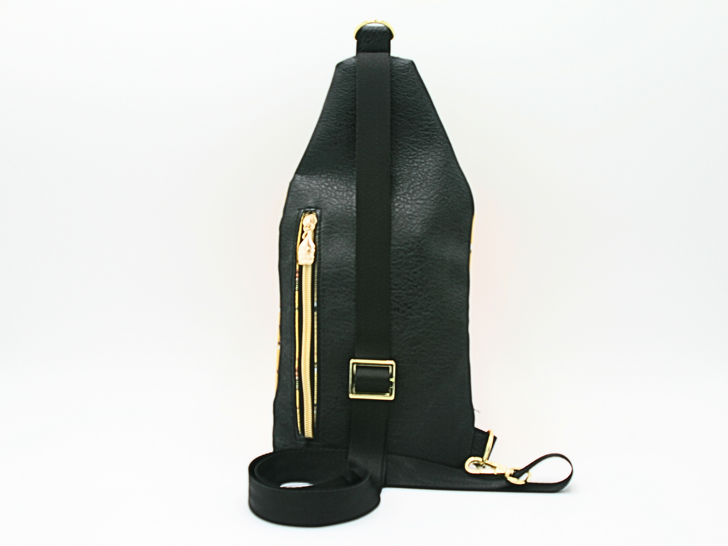 Bee mini traveler sling with front and back zipper