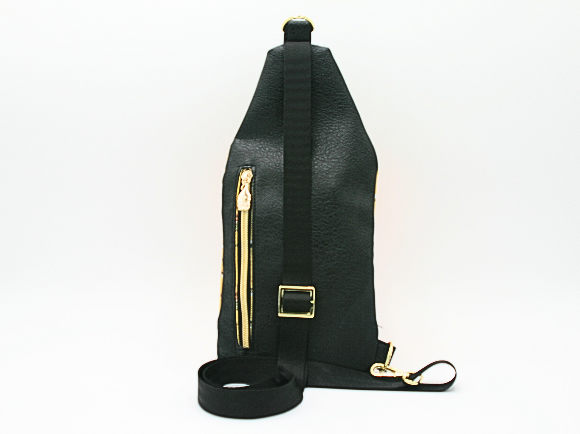 Bee mini traveler sling with front and back zipper