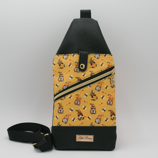 Bee Gnome Traveler Sling – Playful, Functional & Stylish Crossbody
