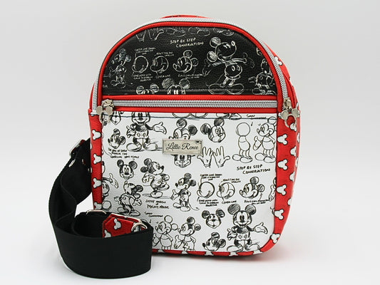 Classic Mouse backpack with front zipper pocket and sling strap