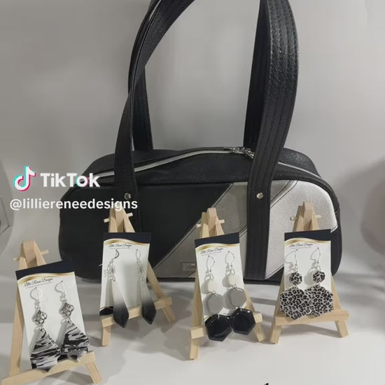 Video of some of the new earrings coordinating with the Frosted Obsidian Collection
